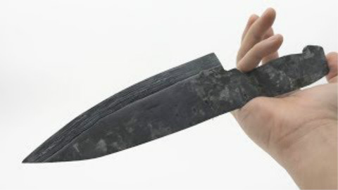 【磨刀小哥】用熊猫内裤打造一把厨刀